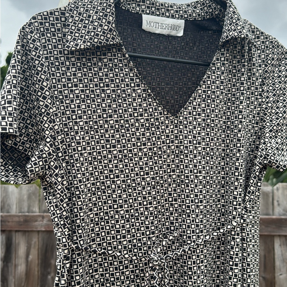 Y2K Geometric Collared Mini Dress